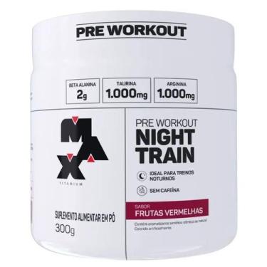 Imagem de Pré Treino Night Train Max Titanium 300gr, Frutas Vermelhas