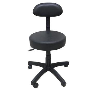 Imagem de Cadeira Mocho com Encosto Slim Anatômico - Dos Anjos - Dos Anjos Móvei