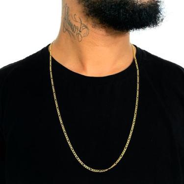 Imagem de Cordão Masculino Grumet 3 por 1 Banhada Ouro 18k Dourada - EEA SEMI JO