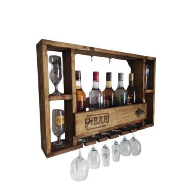 Imagem de Bar Adega de Parede com Abridor 80x45 BA45 - Estilo Rustico Sapiranga