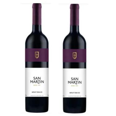 Imagem de Kit 2 Un Vinho San Martin Merlot Demi-Sec 750 ml