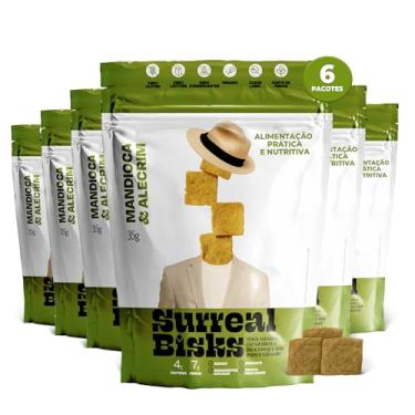Imagem de Kit 6 Snacks Saudáveis - 6x Pacotes Snacks Mandioca e Alecrim - Salgadinho Vegano, Lanche Sem Glúten e Sem Lactose - Biscoito Fit a Base de Plantas - 6 x 35g
