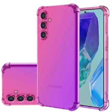 Imagem de Gufuwo Capa para Galaxy M55/Samsung M55 5G/Galaxy C55 5G SM-M556B Capa fofa para meninas e mulheres, capa protetora de TPU macio antiarranhões gradiente à prova de choque para Samsung Galaxy M55
