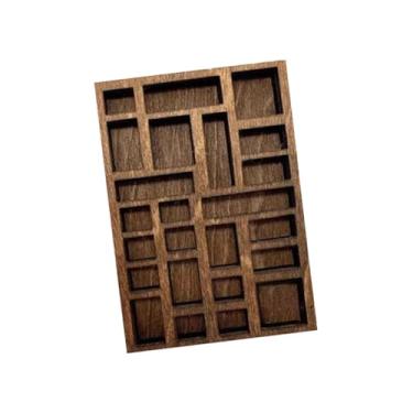 Imagem de Colaxi Prateleira de bugigangas em miniatura, mini suporte de jóias, decoração doméstica, compartimentos múltiplos portáteis de jóias lisadas bandeja de, C