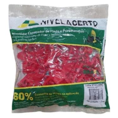 Imagem de Nivelador Pisos 1.5mm Vermelho 100 Pecas Nivela Certo - NIVELACERTO, V