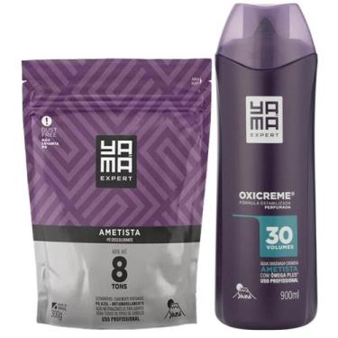 Imagem de Kit Pó Descolorante Ametista + Oxigenada 30 Ou 40 Volumes 900ml Profis
