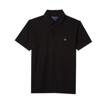 Imagem de Polo Dudalina Masculina Algodão Pima Básica Preta, Preto, P
