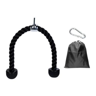 Imagem de UGPLM Puxe o corda bíceps tríceps tensão corda anti -deslizamento com fixação de cabo de clipe de carabiner para o exercício de exercício corporal em casa, Loop de Elevação de Metal