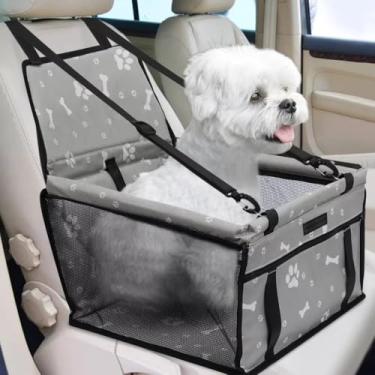 Imagem de Assento Pet Cadeirinha Cadeira Booster Banco Carro para Cães e Gatos (Padrão Cinza, tamanho médio)