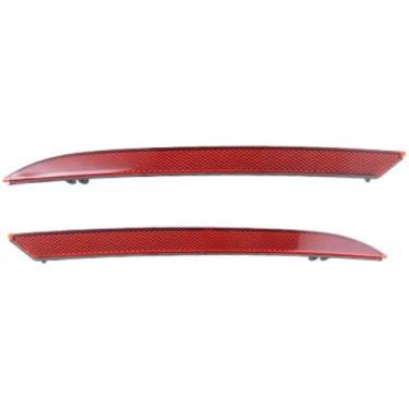 Imagem de WXQP Par vermelho refletor traseiro lente guarnição de lente OEM tipo para Ford Mustang 2018+