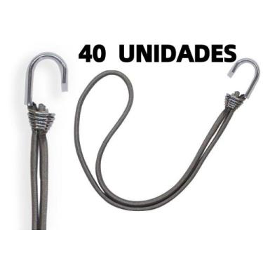 Imagem de Kit 40 Elásticos Extensor Borracha p/ Caminhão Carreta CINZA - BERTO P
