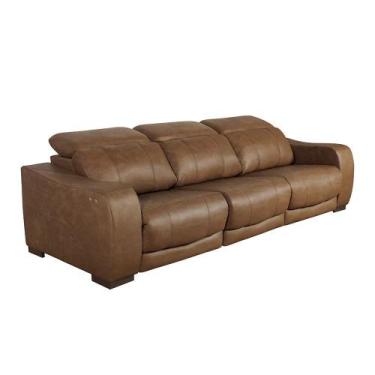 Imagem de Sofá de Couro Elétrico Reclinável e Retrátil 3 Lugares Confortline Car