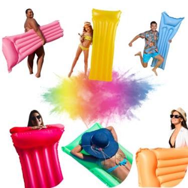 Imagem de Colchão Bronzeador Inflável Boia Piscina 1.83x 69m Fashion (Azul)