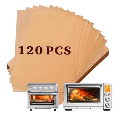 Imagem de 120 peças de papel manteiga para fritadeira a ar compatível com a fritadeira de ar Breville Smart Oven Pro BOV900BSS, forros de fritadeira a ar descartáveis, forros de papel para fritadeira a ar livre