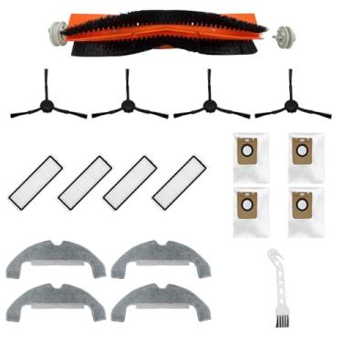 Imagem de HUAYUWA Kit de acessórios de aspirador de pó compatível com Dreame Z10/Z10pro/L10plus/D10plus/D10Splus, peças de reposição para aspirador de pó robô (1 escova principal + 4 escovas laterais + 4