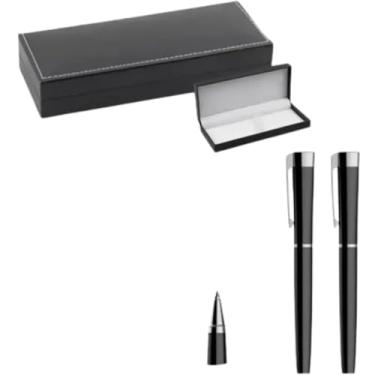 Imagem de Conjunto de Canetas Executivas em Metal Preto com Estojo Para Presente
