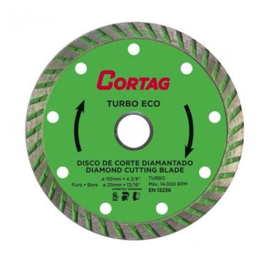 Imagem de Disco de Corte Diamantado Turbo Eco 110mm - Cortag