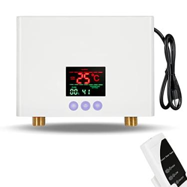 Imagem de Mini aquecedor de água quente sem tanque 3000W sob a pia Sistema de aquecimento termostático de lavagem de 110V com controle remoto Display digital para banheiro de cozinha em casa