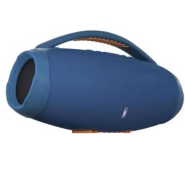 Imagem de Caixa de Som Bluetooth Portátil, Azul, Design Oval com Alça, Alto-Falante Estéreo sem Fio para Uso Externo e Interno