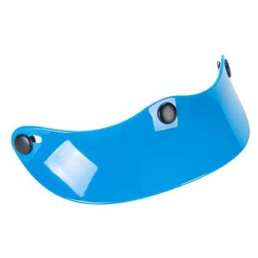 Imagem de Generic Capa de viseira de capacete universal com 3 encaixes, fácil de instalar, proteção solar de substituição, protetor solar para capacetes 3/4, Azul