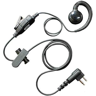 Imagem de Kit de fone de ouvido Klein Electronics CURL-M1 com 1 fio para Motorola/Blackbox e Blackbox+/HYT/Relm/TEKK Radios, argola em C, orelha esquerda ou direita, microfone em linha com PTT Push-to-Talk