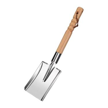 Imagem de MFMEXUL Pás de Jardim de aço Inoxidável, Ferramenta de Jardinagem Portátil, Leve para Capina, Camping, Jardinagem Ao Ar Livre, Quadrado, Tamanho real