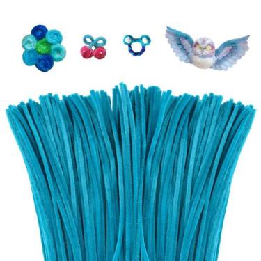 Imagem de Limpadores de cachimbo Mnuizu 200 Chenille Stems Craft Blue