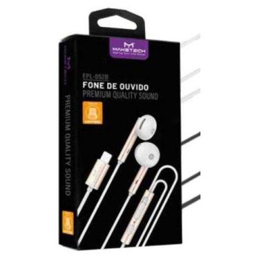 Imagem de Fone De Ouvido Microfone Maketech Epl-052b Para Lightning , Branco