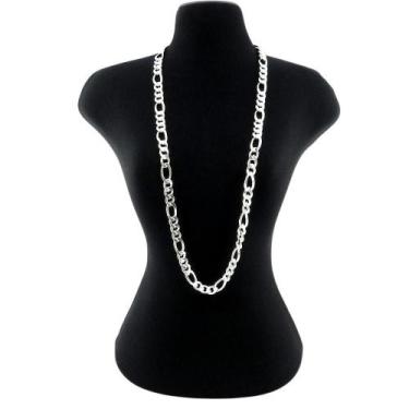 Imagem de Corrente Masculina 60Cm 7Mm Largura Folheada Prata Cr236 - Wnbijouteri