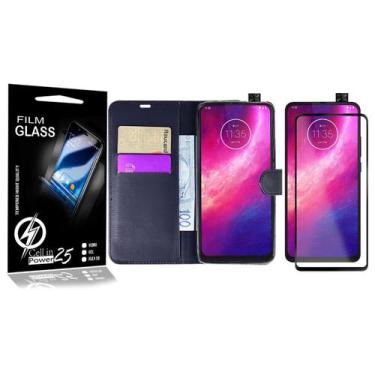 Imagem de Pelicula Vidro 3D + Capa Carteira PRETA Moto One Hyper XT2027-1 - Cell