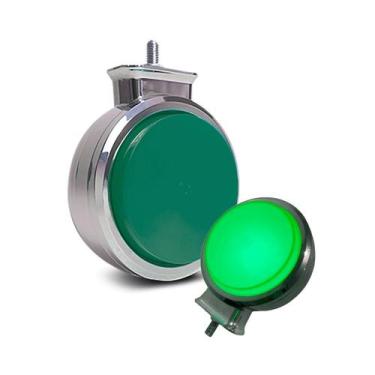 Imagem de Lanterna Bojuda Foguinho LED Verde Cromada 12V 24V - H3