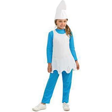 Imagem de Fantasia Smurfette do filme Smurfs, Conforme mostrado., Medium 8-10