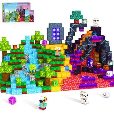 Imagem de Jogo de blocos magnéticos MyWodGame 150 unidades para crianças de 3 a 