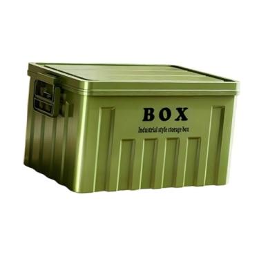 Imagem de SiaBiced Recipiente de Armazenamento para Porta-malas de Carro com Tampa, Organizador Multifuncional para Lanches, Livros, Sapatos E Acampamentos Ao Ar Livre, Verde, Tamanho real