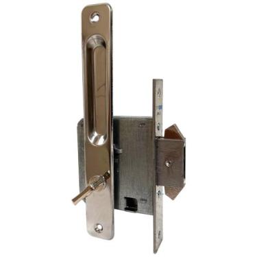 Imagem de Fechadura Pado Porta de Correr Banheiro Concha Embutir Inox