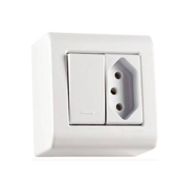 Imagem de Caixa Interruptor Tomada Lizflex 10A 250V Tramontina