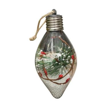 Imagem de Natal levou bola de natal transparente pingente de árvore de natal bri