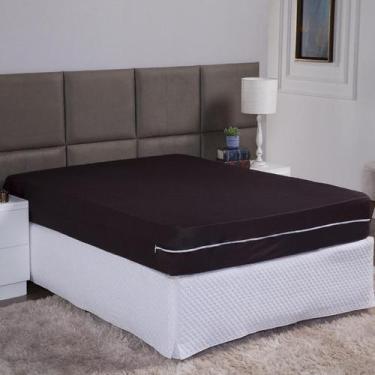 Imagem de Capa De Colchão Viuva Solteirão 28Cm Zíper Malha Lisa 1 Peça - Ametist