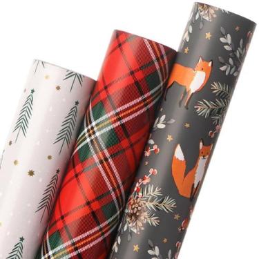 Imagem de Embrulho de presente Ribbli 3 Rolls Christmas Tree Fox 43x305 cm