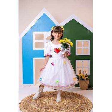 Imagem de Vestido Junino Luxo Arraial dos Apaixonados - Noiva/Noivinha - Banana 