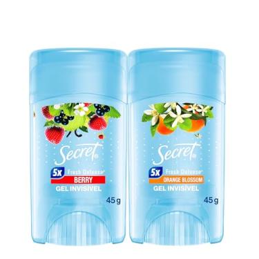 Imagem de KIT Desodorante em Gel Antitranspirante Aroma Cítrico 45G, Secret + Secret Gel Frutas Vermelhas 45 g
