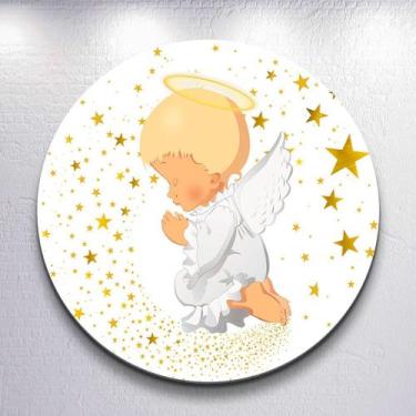 Imagem de Painel festa infantil Anjinhos capa redonda tamanhos diversos mini e g