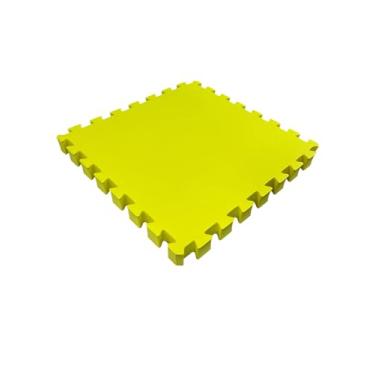 Imagem de Imagem do produto Kit 4 Tapete Tatame Eva + Bordas de Acabamento Loja da Maria 50x50x4cm 40mm cinza escuro (amarelo)