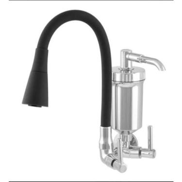 Imagem de Torneira com filtro de parede gourmet cozinha metal 1/4 - Alcântara Me