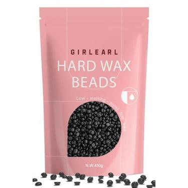 Imagem de Feijão de cera dura GIRLEARLE 450g para depilação para pele sensível