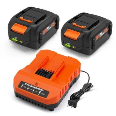 Imagem de Pacote com 2 baterias Energup 6500mAh 20V com carregador WA3875