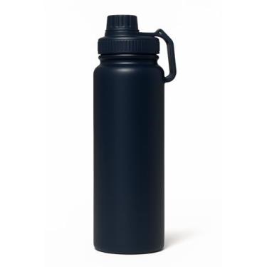 Imagem de Garrafa Térmica Inox 800ml – Parede Dupla, Isolamento a Vácuo,12h frio, 8h Quente, Infusor, Tampa Antivazamento, Ideal para Academia, Escritório e Viagem Alça Dobrável BPA Free (AZUL MARINHO)