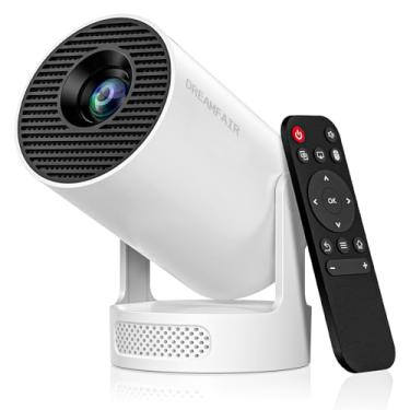 Imagem de Mini projetor com WiFi e Bluetooth, projetor 4K 1080P, correção automática Keystone 210 ANSI, projetor portátil rotativo de 210°, projetor de vídeo de tela de 63.5 cm-279.4 cm para smartphone/laptop