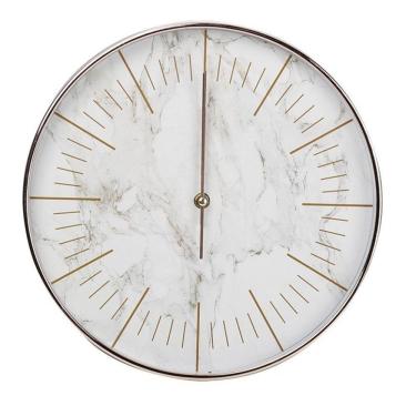 Imagem de Relógio De Parede Rose Gold 30cm Fundo Em Desenhos De Mármore