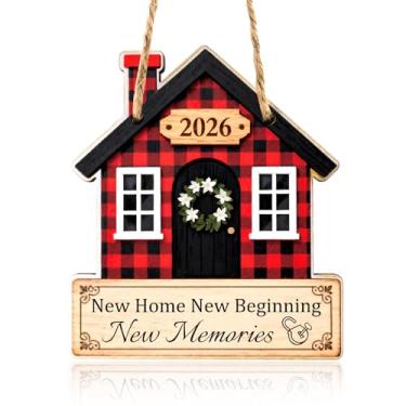 Imagem de Ornamento de casa novo presente de inauguração de casa 2026 para novos proprietários primeiro ornamento de casa ornamentos de Natal primeiro Natal em ornamentos de casa clientes corretores de imóveis